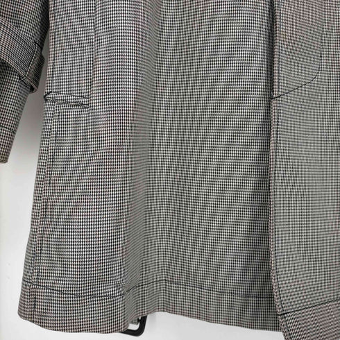 ランバンオンブルー LANVIN en Bleu ハウンドトゥース柄 ステンカラーコート メンズ 50