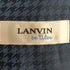 ランバンオンブルー LANVIN en Bleu ハウンドトゥース柄 ステンカラーコート メンズ 50