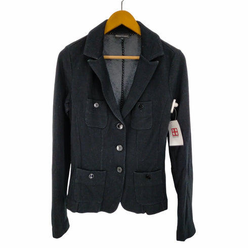 エンポリオアルマーニ EMPORIO ARMANI ドットエルボーパッチウール3Bテーラードジャケット レディース JPN:42