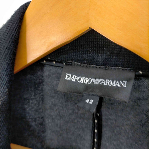 エンポリオアルマーニ EMPORIO ARMANI ドットエルボーパッチウール3Bテーラードジャケット レディース JPN:42