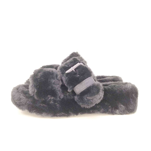 スケッチャーズ SKECHERS COZY WEDGE コージー ウェッジ ファーサンダル レディース 25cm