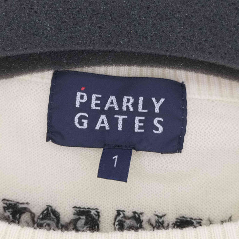パーリーゲイツ PEARLY GATES ニット セーター プルオーバー ロゴ 刺繍 薄手 レディース 1
