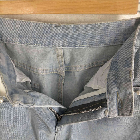 ブルーイースト BLUE EAST パール付きハイウエストデニムパンツ レディース JPN:M