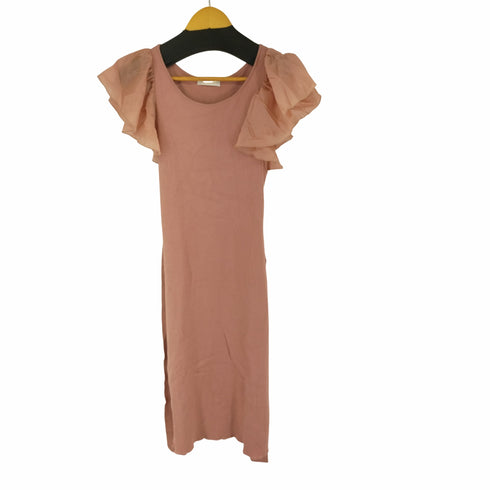 プロポーションバイボディードレッシング PROPORTION BODY DRESSING ニットワンピース フレア ミモレ ロング フレンチスリーブ フレアスリーブ レディース S
