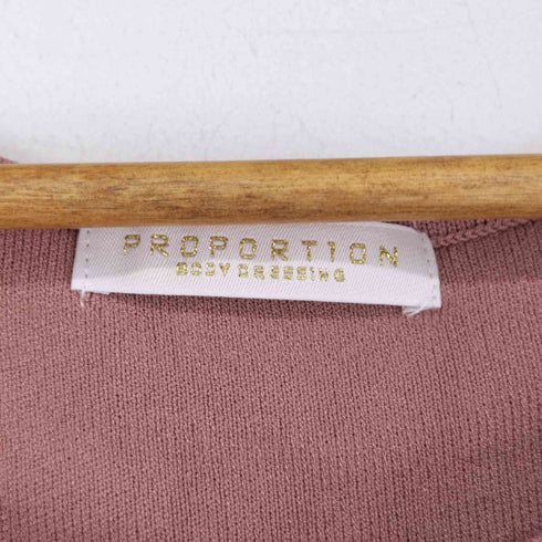 プロポーションバイボディードレッシング PROPORTION BODY DRESSING ニットワンピース フレア ミモレ ロング フレンチスリーブ フレアスリーブ レディース S