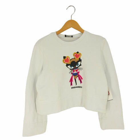 ディースクエアード DSQUARED2 セーラーキャットプリント クルーネックスウェット レディース 16Y