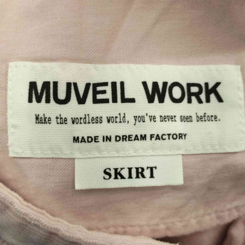 ミュベール ワーク MUVEIL WORK タイトスカート ひざ丈 コーデュロイ リボン レディース 36