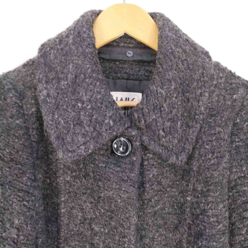 エムケイミッシェルクラン MK MICHEL KLEIN 比翼ボタン Aライン ツイードステンカラーコート レディース JPN:38