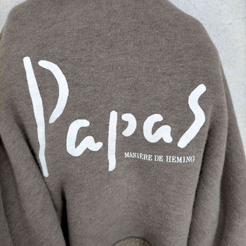 パパス papas ロゴプリントボタンフライパーカー メンズ JPN:L