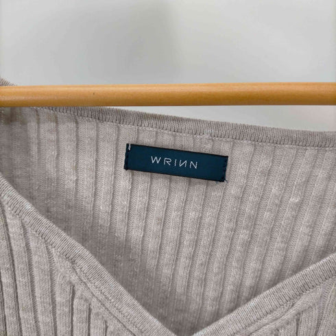WRINN プルオーバー 長袖 コットン 麻混 リネン混ニット レディース JPN:38