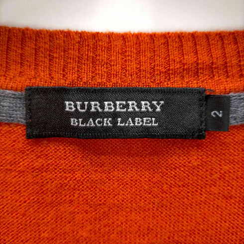 バーバリーブラックレーベル BURBERRY BLACK LABEL ウール Vネック ニットベスト プルオーバー レディース US:0-2
