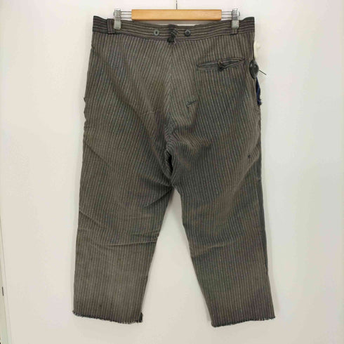 LE FLERIEN 40-50s vintage フランス製 サスペンダーボタン ごま塩ストライプ フレンチワーク パンツ メンズ