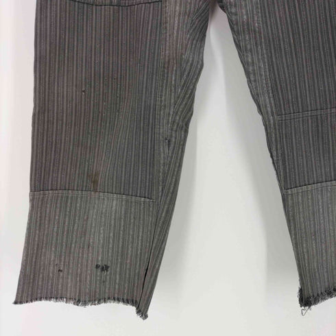 LE FLERIEN 40-50s vintage フランス製 サスペンダーボタン ごま塩ストライプ フレンチワーク パンツ メンズ