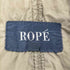 ロペ ROPE ノーカラーミリタリージャケット 薄手 七分袖 ジップアップ レディース JPN:7号