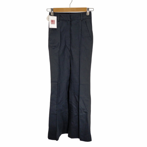 ヴァネッサブリューノ vanessa bruno ワイドレッグパンツ Wide-leg Pants スラックス シャドーストライプ ジップフライ レディース 34