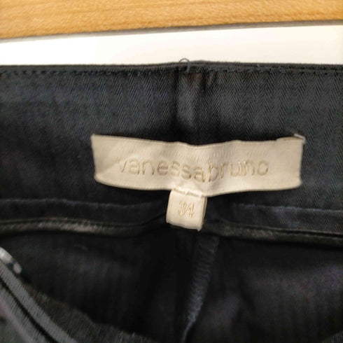 ヴァネッサブリューノ vanessa bruno ワイドレッグパンツ Wide-leg Pants スラックス シャドーストライプ ジップフライ レディース 34