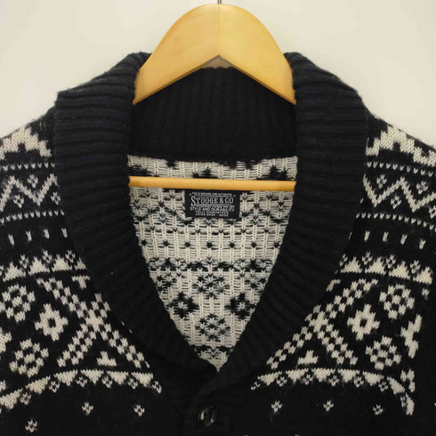 ストゥージ&コー STOOGE&Co. スカルデザインショールカラーカーディガン メンズ S