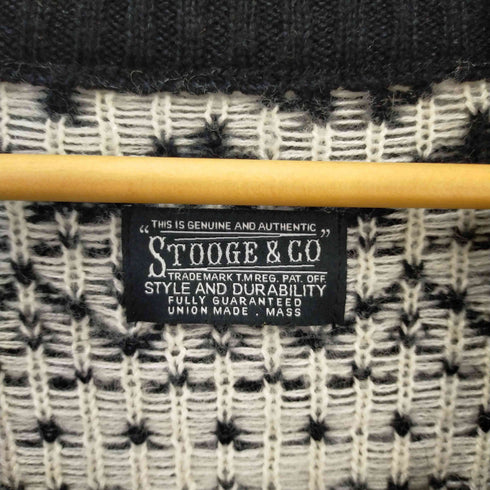 ストゥージ&コー STOOGE&Co. スカルデザインショールカラーカーディガン メンズ S
