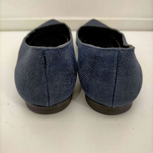 セルジオロッシ sergio rossi パンプス デニム ポインテッドトゥ フラット レディース JPN:23