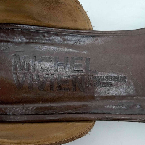 ミッシェルビビアン MICHEL VIVIEN サンダル フラット レザー レディース JPN:24