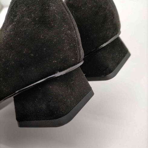 チャールズキース CHARLES & KEITH パンプス ローヒール チャンキーヒール スクエアトゥ パールストラップ付き レディース JPN:23.5