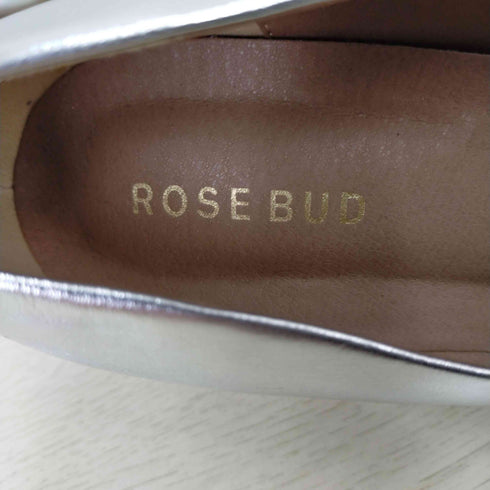 ローズバッド ROSE BUD ファー付メタリックパンプス レディース 38