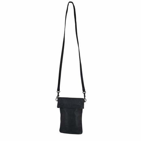 イッセイミヤケ im ISSEY MIYAKE 80-90s スナップボタン レザーショルダーポ―チ メンズ