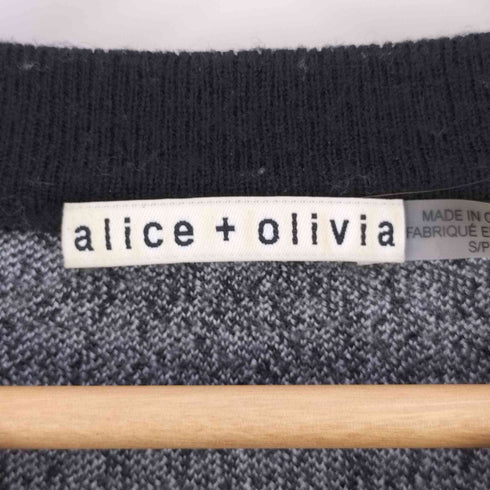 アリスオリビア alice + olivia 総柄 ウール クルーネックニット レディース S/P
