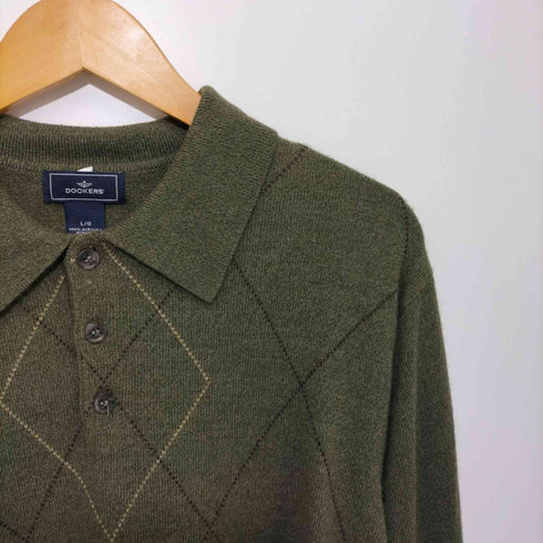 ドッカーズ DOCKERS 90~2000s アーガイル アクリルニットポロシャツ メンズ JPN:L