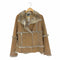 ビーシービージーマックスアズリア BCBGMAXAZRIA 裏地ラビットファー スウェードジャケット レディース import:M