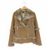 ビーシービージーマックスアズリア BCBGMAXAZRIA 裏地ラビットファー スウェードジャケット レディース import:M