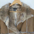 ビーシービージーマックスアズリア BCBGMAXAZRIA 裏地ラビットファー スウェードジャケット レディース import:M