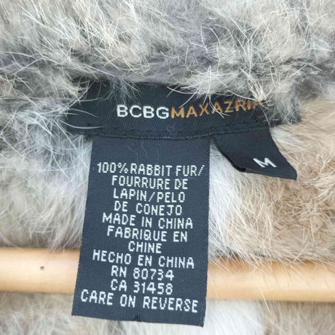 ビーシービージーマックスアズリア BCBGMAXAZRIA 裏地ラビットファー スウェードジャケット レディース import:M