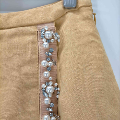 チェスティ Chesty ビジューキュロットパンツ ワイド クロップド タック レディース JPN:1