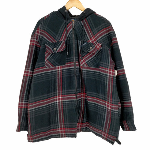 ディッキーズ Dickies 裏地キルティングチェックシャツフーディジャケット メンズ JPN:L