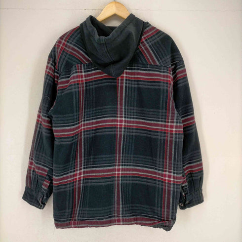 ディッキーズ Dickies 裏地キルティングチェックシャツフーディジャケット メンズ JPN:L