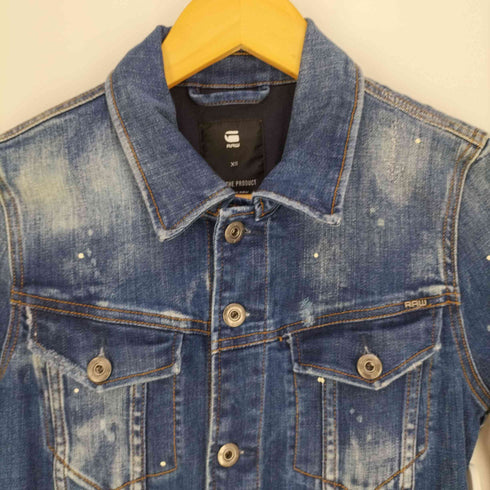 ジースターロー G-STAR RAW ウォッシュド ペイントデニムジャケット レディース import:XS