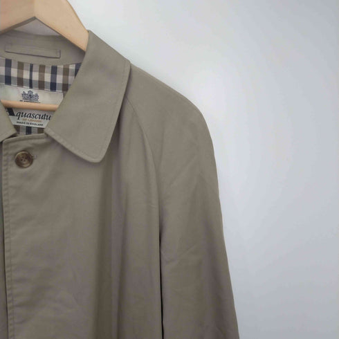 アクアスキュータム AQUASCUTUM イングランド製 ステンカラーコート メンズ