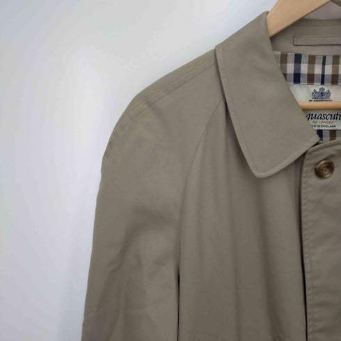 アクアスキュータム AQUASCUTUM イングランド製 ステンカラーコート メンズ