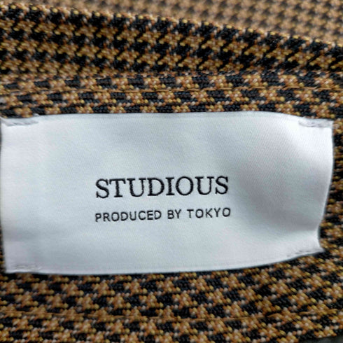 ステュディオス STUDIOUS チェックアシンメトリーパターンスカート フレア ミモレ丈 ベルト付き レディース JPN:0