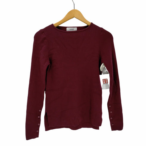 マチェット machatt MACHATT リブニット カットソー 長袖 プルオーバー 袖ボタン レディース ONE SIZE