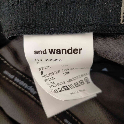 アンドワンダー and wander JQ tape cap メンズ FREE