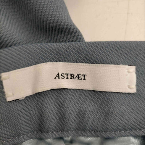 アストラット ASTRAET スソダブルハイウエストパンツ ワイド センタープレス ジッパーフライ ウール レディース JPN:0
