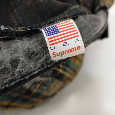 シュプリーム Supreme ボックスロゴ キャンプキャップ ジェットキャップ チェック メンズ