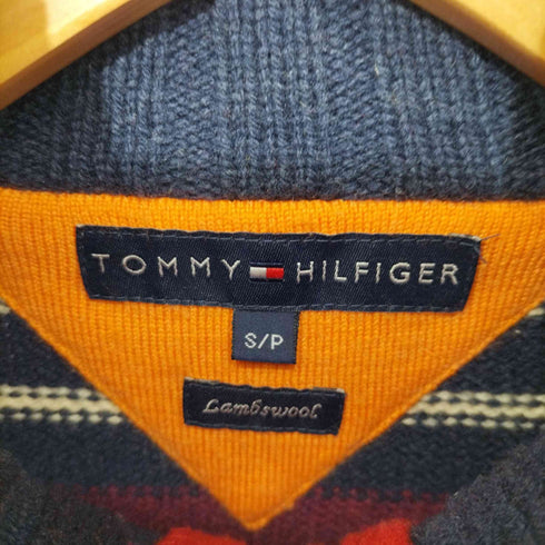 トミーヒルフィガー TOMMY HILFIGER ボトルネック マルチボーダーハーフジップニット メンズ import:S