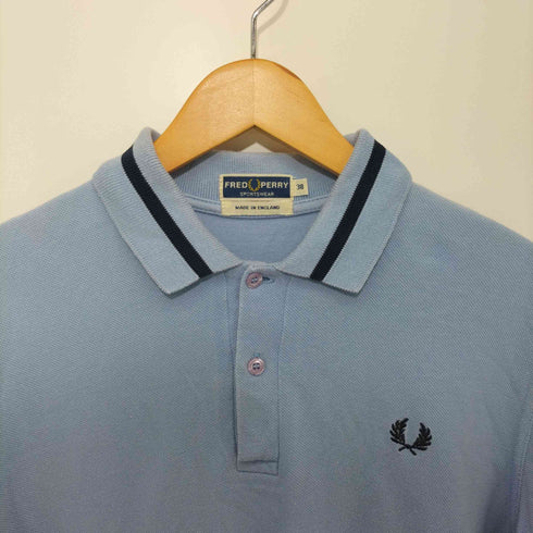 フレッドペリー FRED PERRY 80~90s MADE IN ENGLAND ワンポイントロゴ 鹿の子ポロシャツ メンズ UK:38