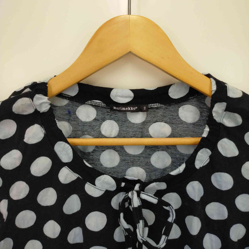 マリメッコ marimekko ドット柄七分袖カットソー レディース XS