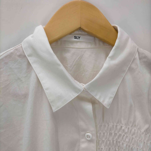スライ SLY SHIRRING VOLUME SH ワンピース シャツワンピース ミニ 長袖 シャーリング ボリュームスリーブ レディース US:0-2