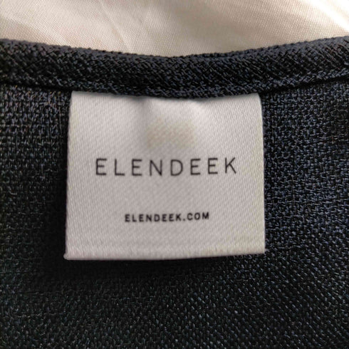 エレンディーク ELENDEEK LAST BACK PLEATS BL ラスト バック プリーツ ブラウス Vネック 七分袖 レディース FREE