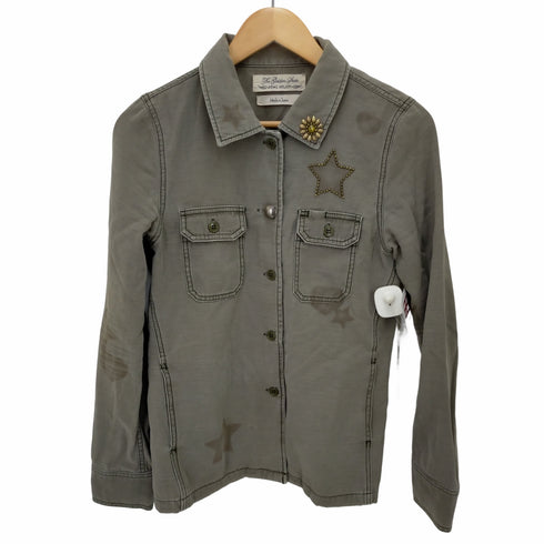 レミレリーフ REMI RELIEF スタッズミリタリーシャツ レディース F
